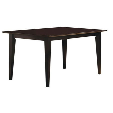 - Bowery Hill Rectangular Leg Dining Table in Rich Dark Cappuccino