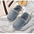 thumbnail image 2 of Ladies Plush Slippers Women Comfortable Slippers Warm Fluffy Fur Non-Slip Sandals With Memory Foam-36-37, 2 of 7