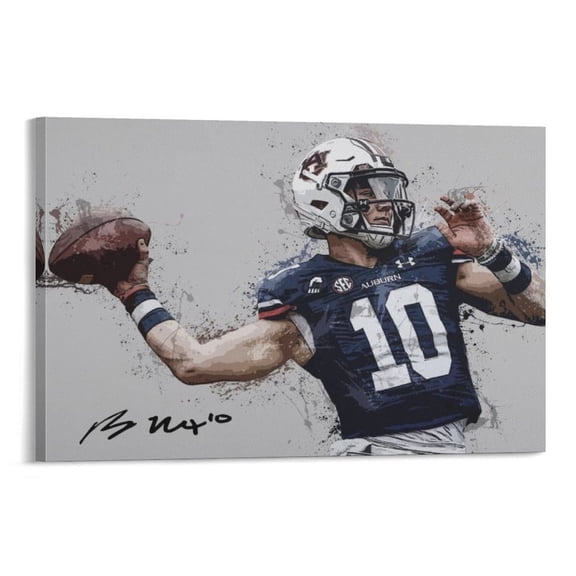 Bo Nix Canvas Poster Artworks Picture Print Poster Wall Art Painting Canvas Gift Decor Home Posters Decorative 16x24inch(40x60cm)