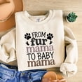 thumbnail image 2 of From Fur Mama To Baby Mama, Pregnant Sweatshirt, Gift For Expecting Mom, Mama Crewneck, New Mom Gift, Baby Announcement, Pregnancy Reveal, 2 of 4
