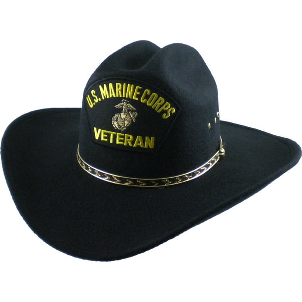 Eagle Crest - U.S. Marine Corps Veteran Patch Felt Cowboy Western Mens