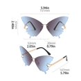 thumbnail image 3 of Fashion Gradient Butterfly Sunglasses For Women Sun Protection Vintage Rimless Sunglasses Eyewear Party Decor, 3 of 7