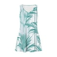 thumbnail image 5 of Dvprdro Robe Débardeur d'Été pour Femmes Mode Imprimé Floral Col en V Sans Manches Fluide Ligne Décontractée Ample Plage Soleil Mini Robe avec Poches, 5 of 5