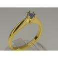 thumbnail image 2 of LBG British Made 9k Yellow Gold Real Genuine Tanzanite Womens Engagement Ring - 33 size options - Size 5.75, 2 of 7