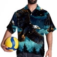 thumbnail image 4 of Starry bird Men's Short Sleeve Shirts, Casual, Printed, Button Down, Beach Shirt - Spread Collar Tops for Summer Beach Fun, 4 of 6