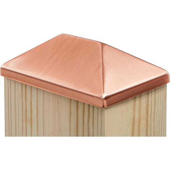 4x6 Solid Copper Pyramid Post Point Cap (3-1/2" x 5-1/2")