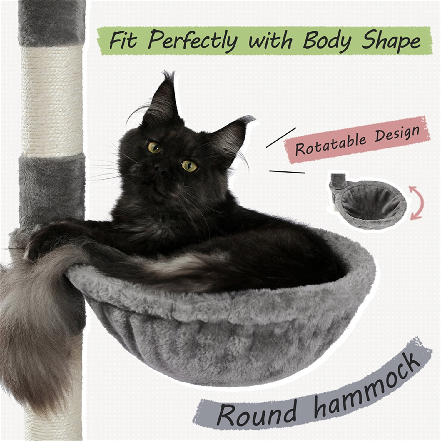 Pefilos Stable Adjustable (92-101)" Cat Tree for Indoor Cats Tall Cat Climbing Tree Cat Tower for LargeCats with Perches Multi-Level Cat Furniture Condo for Multiple Cats, Gray Pefilos Stable Adjustable (92-101)" Cat Tree for Indoor Cats Tall Cat Climbing Tree Cat Tower for LargeCats with Perches Multi-Level Cat Furniture Condo for Multiple Cats, Gray