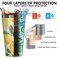 thumbnail image 3 of 16oz Tumblers Lemon Stainless Steel Vacuum Insulated Double Wall Travel Tumbler Cups Mug with Lid and Straw,Cleaning Brush for Coffee,Tea, 3 of 4