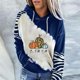 thumbnail image 1 of Sudadera con capucha con estampado de calabaza para mujer de Halloween Sudadera con capucha informal Tops holgados ZefeiWu 8390606152886, 1 of 1