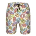 thumbnail image 3 of Cauagu Glazed Donuts Print Men's Swim Trunks,Hawaiian Bathing Suit Swimsuits Beach Shorts with Pockets for Men Quick Dry Swimming Board Shorts-X-Large, 3 of 6