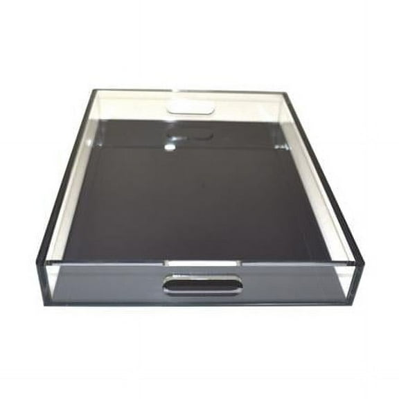 Square Lucite Tray, Black