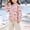 Pink, variant on Fesfesfes Kids Unisex Stand Collar Lightweight Quilted Jacket Snap Button Cartoon Print Relaxed Fit Warm Inner Coat for Boys Girls 2-8 Years
