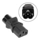 thumbnail image 2 of Iec 320 C13 Female To C6 Male 3-pin Cloverleaf Plug Converter Ac Power Adapter xi, 2 of 4