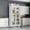 White, variant on Royard Oaktree Metal Storage Cabinet with 2 Acrylic Glass Doors, 5-tier Kitchen Pantry Cupboard with Adjustable Shelves and Wheels, Tall Rolling Display Cabinet for Living Room Home Office, Black