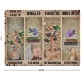 thumbnail image 2 of Metal Tin Sign Large Destination Journey Home Reading Vintage Tin Poster Metal Sign Wall Decoration Country Kitchen Home Garage Decor 8"x12", 2 of 5