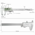 thumbnail image 2 of DITRON Digital Caliper 150mm/6" Large LCD Screen Electronic Digital Caliper Stainless Steel Metal Digital Vernier Caliper, 2 of 5