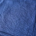 thumbnail image 5 of 100% Cotton Quilted Pillow Sham Floral Printed Pillow Cover (Standard, Navy Blue), 5 of 7