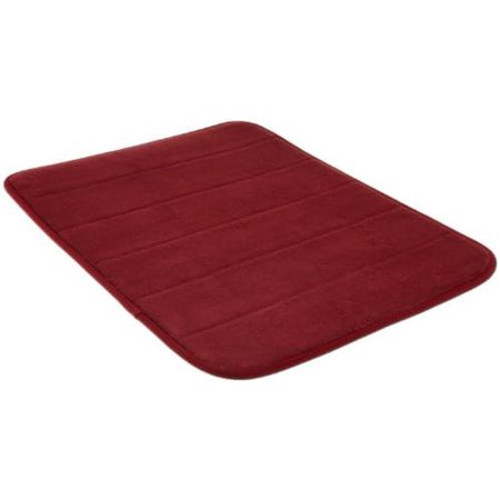 Memory Foam Bath Mat-Incredibly Soft And Absorbent Rug, Cozy Velvet Non-Slip Mats Use For Kitchen Or Bathroom (17 Inch X 24 Inch, Burgundy)