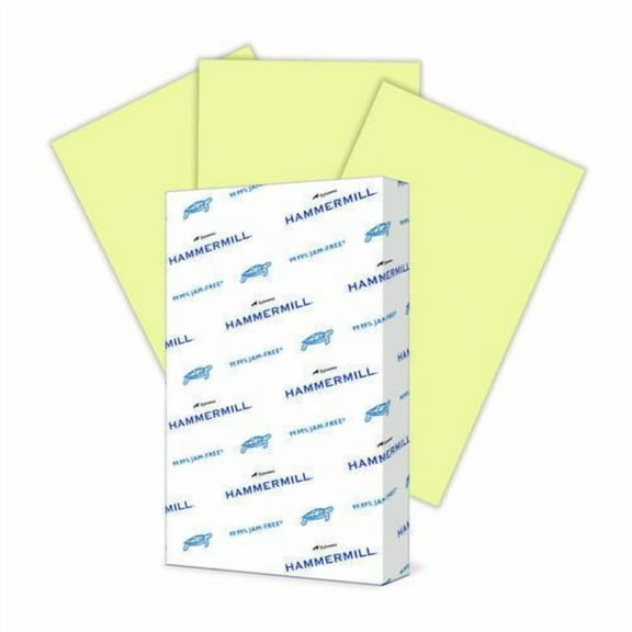 Colors Print Paper, 20 lb Bond Weight, 8.5 x 14, Canary, 500/Ream | Bundle of 2