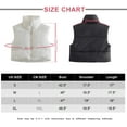 thumbnail image 5 of Women's Winter Cropped Puffer Vest Crop Jackets For Women Full Zip Stand Collar Padded Lightweight Outwear Vest, 5 of 12