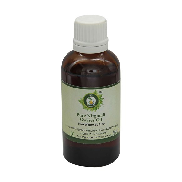 Nirgundi Oil Vitex Negundo Linn Pure Nirgundi Oil Undiluted Uncut Pure Natural Cold Pressed 10ml 0.338oz By R V Essential