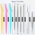 thumbnail image 6 of Blackhead remover lumps Popper tool kit with diagonal tweezers, 6 of 7