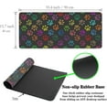 thumbnail image 5 of Desktop Mat Black, XXL Mouse Pads Pc Mouse Pad, Mat Mouse Pad Non-Slip Rubber Base Waterproof with Stitched Edges, 35.4 X 15.7 inch for Work/Game/Office/Home Colorful Animal Pets Dog Paw, 5 of 7