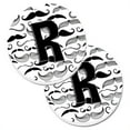 thumbnail image 1 of Carolines Treasures CJ2009-RCARC Letter R Moustache Initial Set of 2 Cup Holder Car Coaster, 1 of 1