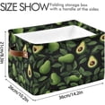 thumbnail image 3 of Coolnut Cartoon Avocado Foldable Storage Basket for Shelves, Collapsible Sturdy Storage Bin with Handles, Canvas Storage Cube for Organizing Closet 1PC Home Decor, 3 of 7