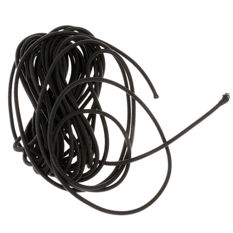 Black Elastic Bungee Rope Shock Cord Strap 5m Length 3mm Thickness 