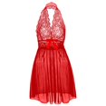 thumbnail image 4 of Lingerie Aguichant en Dentelle Col en V Profond Grande Taille Robe Érotique Transparente, 4 of 7