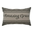 thumbnail image 2 of VHC Brands Custom House Black Tan Jacquard Amazing Grace Pillow 14x22, 2 of 3