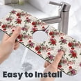 thumbnail image 6 of Xecao Rose Flowers for Kitchen Sink Splash Guard Faucet Mat , Faucet Guard & Draining mat, (15" X 5.5" ), 6 of 7