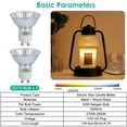 thumbnail image 5 of Electric Wax Warmer TeqHome Metal Wax Melt Warmer Lamp with 2 GU10 Bulbs for Home Office Decor Birthday Gifts for Women, 5 of 11