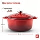 thumbnail image 2 of Olla de Hierro Fundido Esmaltada 24 cm / 3.8 l Ultrachef, Color Rojo, 2 of 11