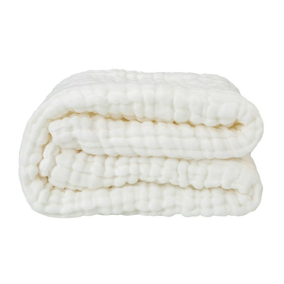 MINIMOTO 43X43 Inches Baby Muslin Bath Towels Swaddle Blanket for Newborn Toddlers Boys Girls