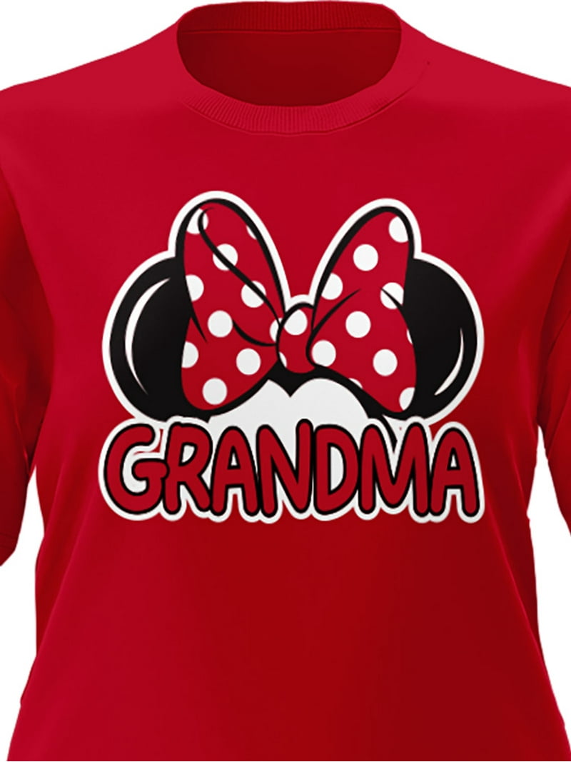 Disney Minnie Mouse Grandma Adult Tee Shirt, XS-2XL (Women's