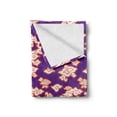 thumbnail image 2 of East Soft Flannel Fleece Throw Blanket, Indonesian Batik with Abstract Swirl Shapes Bohemian Hippie Design, Cozy Plush for Indoor and Outdoor Use, 50" x 60", Vermilion Purple, by Ambesonne, 2 of 6