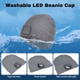 thumbnail image 3 of 2win2buy Beanie Hat with Light Unisex LED Warm Rechargeable Headlamp Knitted Cap for Winter Camping Hiking Running for Adults Men Husband Teen, Gray, 3 of 7
