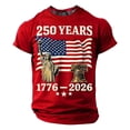 thumbnail image 3 of Leey-World 250th Anniversary Usa Shirts for Men 1776-2026 250th Birthday Patriotic American Flag T-Shirt 4th of July Shirt(Red,4XL), 3 of 4