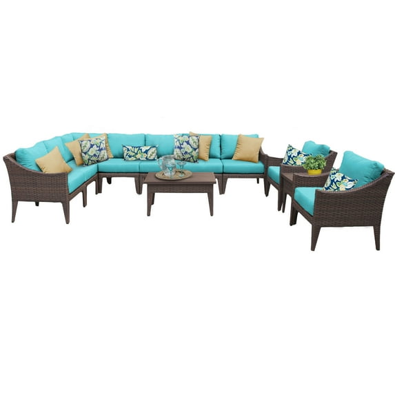 Soho 11 Piece Outdoor Wicker Patio Furniture Set 11a