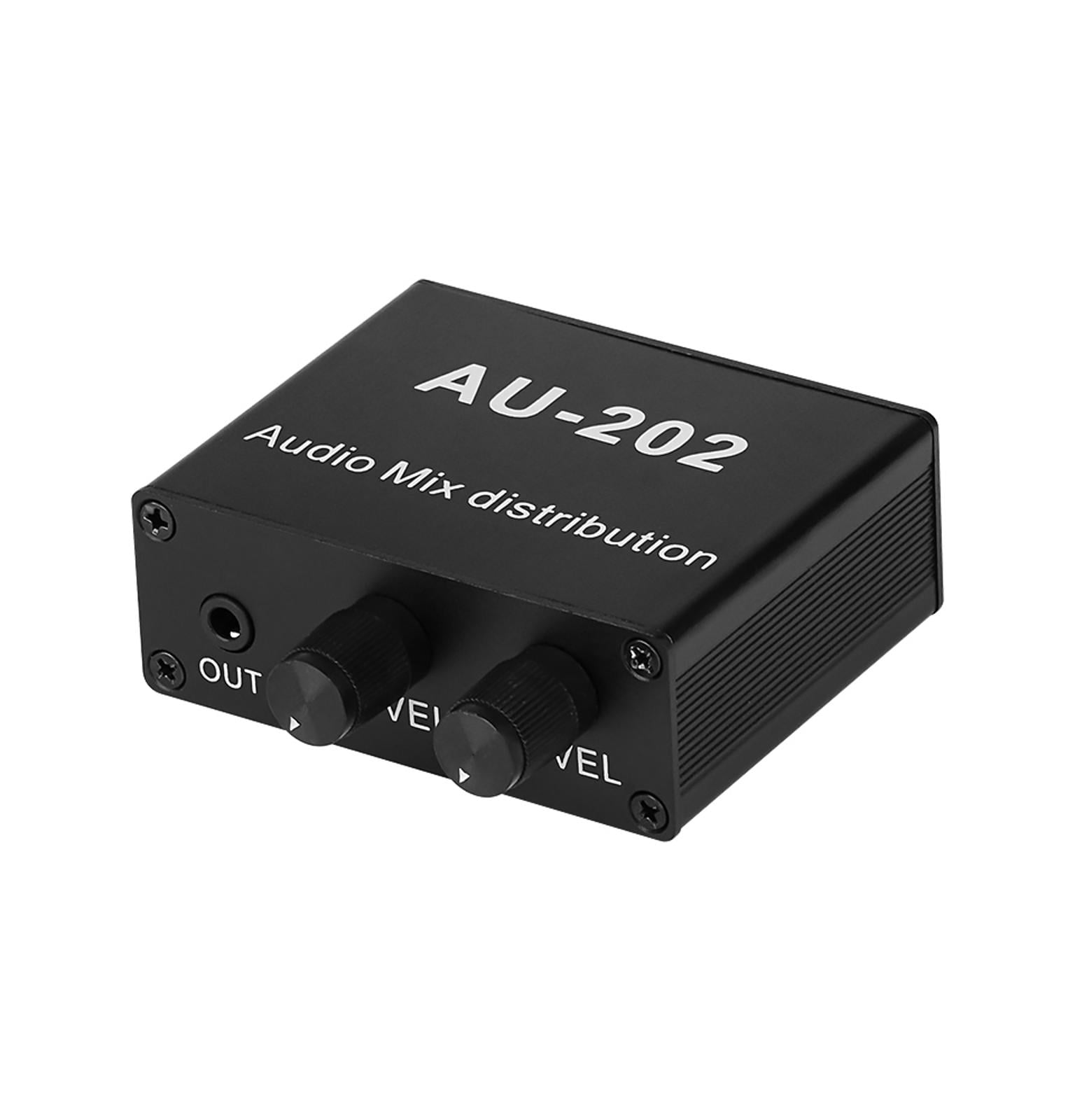 NATEFEMIN Dual Input Audio Mixer Board for Studio Use, NJM4580 OP AMP, Stable Low Noise, Compact Size