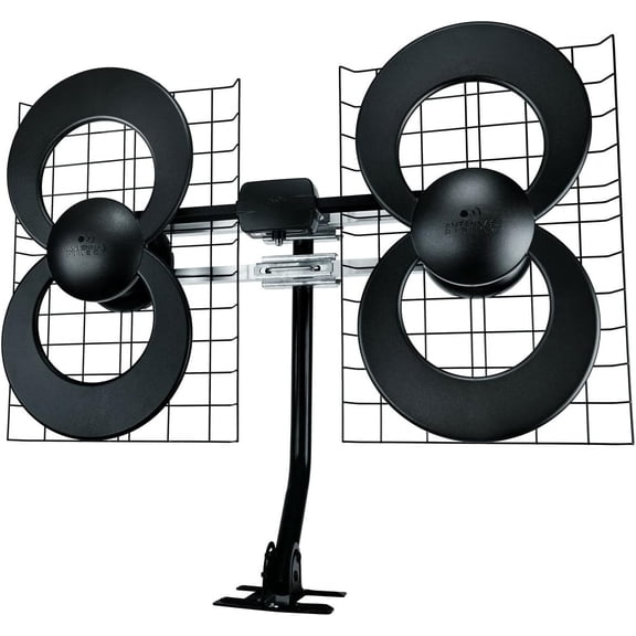 Restored Antennas Direct ClearStream 4 UHF Indoor Outdoor TV Antenna, Multi-Directional, 70 Mile Range, Mast (Refurbished)