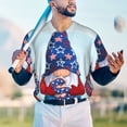 thumbnail image 5 of Lsque Cute Gnomes in USA1 Pattern Mens Polo Golf Shirts Funny Graphics Shorts Sleeve Button Shirts Baseball T-shirt-X-Large, 5 of 7