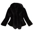 thumbnail image 4 of Jesvior Women'S Faux Fur Coat Hooded Long Sleeve Warm Winter Thick Outerwear Jacket Casual Elegant Faux Pelt Overcoat for Daily, 4 of 4