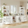 thumbnail image 5 of RichYa 4Pcs Kitchen Pantry Storage Cabinet Set,Modular Furniture Cabinets with Drawers,Hutch Buffet Cabinet with Doors for Dining Room,White, 5 of 13