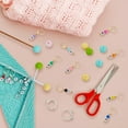 thumbnail image 5 of 33 Pcs Knitting Accessories Kit Including Number 0-9 Knitting Row Counter Chain 20 Pcs 10 Pcs Markers 2 Pcs Yarn Guide Finger Holders for Knitting Project colorful DIY, 5 of 6