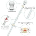 thumbnail image 5 of OLIYNEDY Flag Pole with 3x5 Embroidered American Flag and Bracket, 5FT Tangle Free Metal House FlagPole Kit for Outside (White), 5 of 6