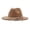 Khaki, variant on HNMKIU Sun Hat For Men And Women Fedora Classic Wide Belt Floppy Wool Panama Buckle Caps