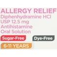 thumbnail image 6 of Equate Children's Dye-Free Diphenhydramine Allergy Relief Oral Solution, 12.5 mg, Cherry Flavor, Ages 6 to 11 Years, 4 fl oz, Compare to Children's Benadryl® Dye-Free Active Ingredient, 6 of 10